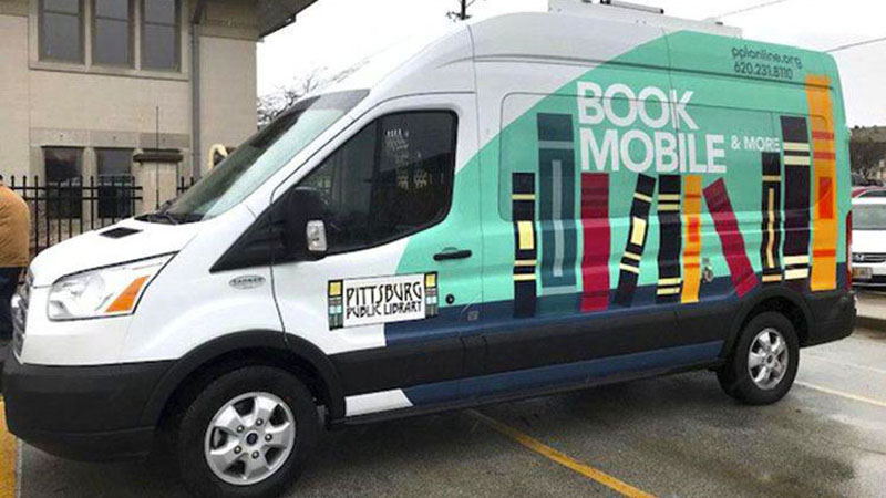 Phot of the Pittsburg Public Library Bookmobile