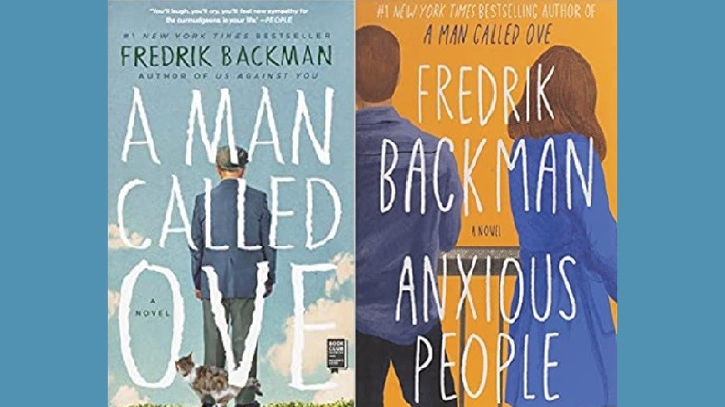 A Man Called Ove and Anxious People by Frederik Backman book covers