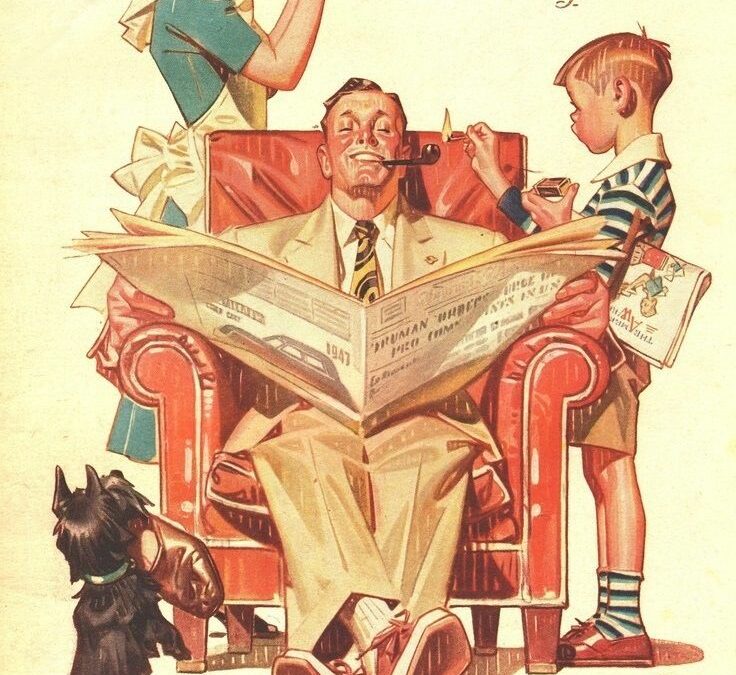 Norman Rockwell "Father's Day" card