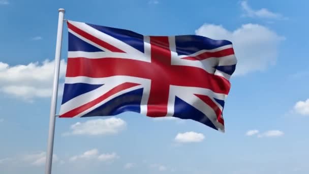Photo of the Union Jack flag, the national flag of the United Kingdom.