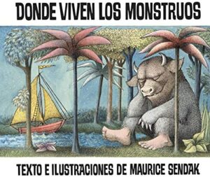 La cubierta del libro de Donde viven los monstruos por Maurice Sendak.
