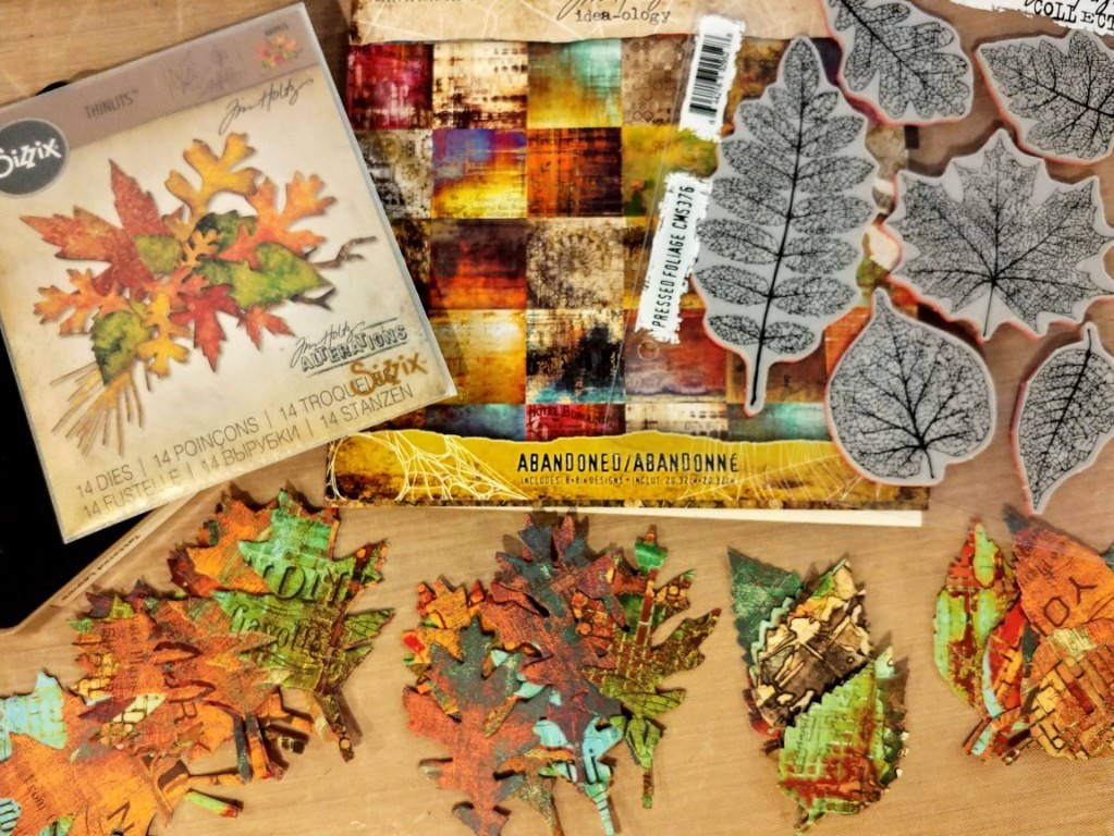 Selection of paper leaves for fall