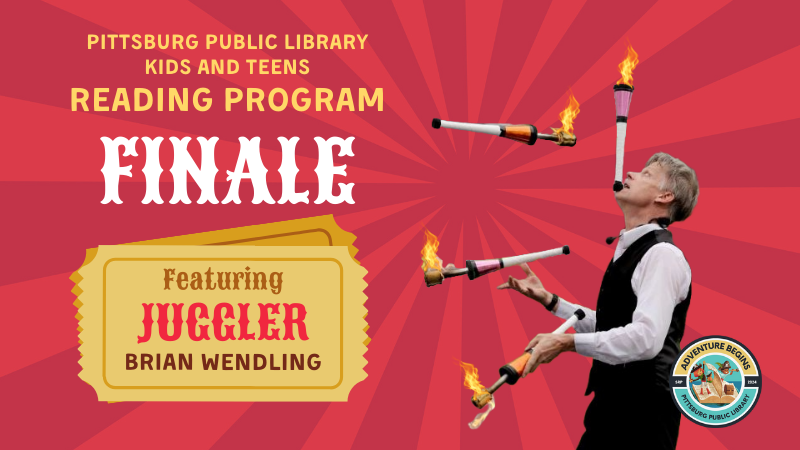 Adventure Begins…with Juggling! You are cordially invited to the Adventure Begins Summer Reading Program Finale for Kids and Teens! Join us on Friday, August 2 at 2:00 p.m. at the St. John’s Activity Center.