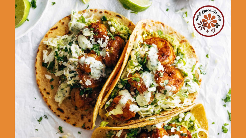 Coriander + Lime Shrimp Tacos