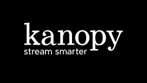 white on black "kanopy: stream smarter"
